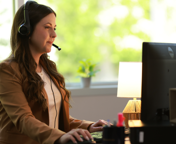 Woman at computer